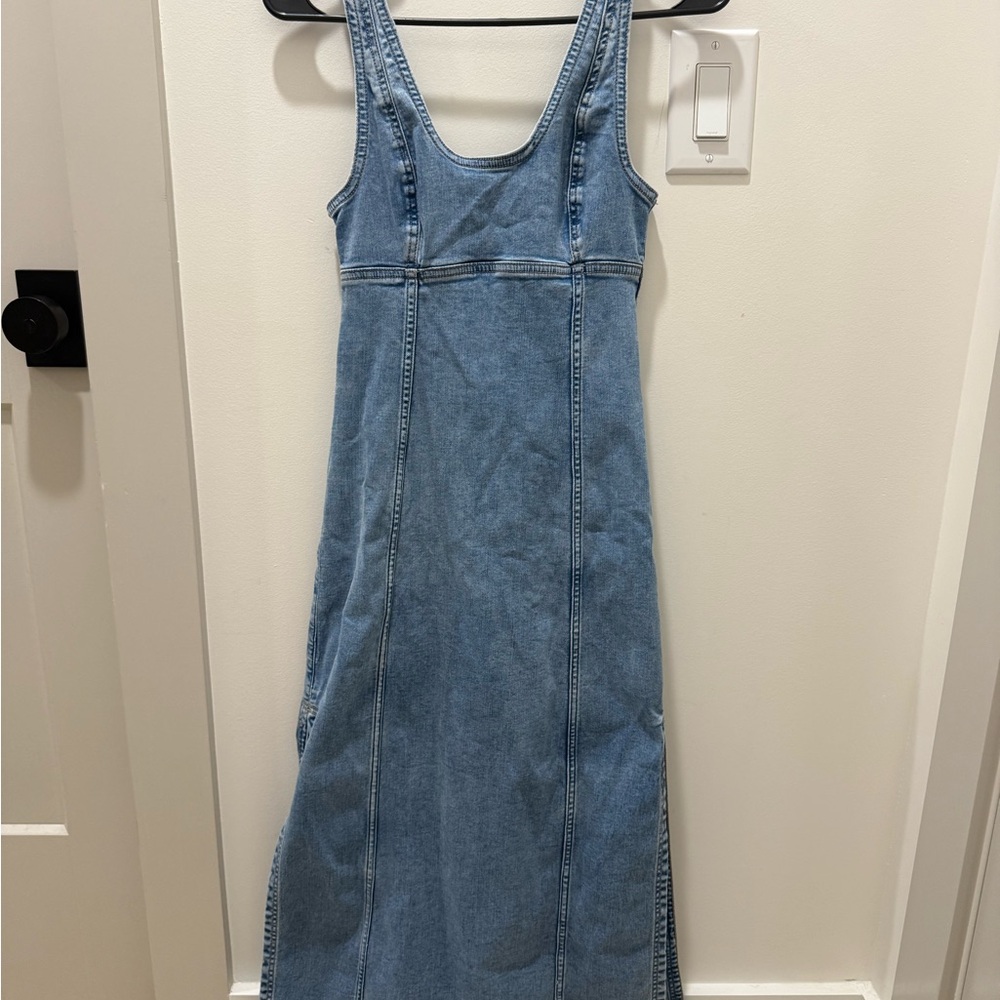 American Eagle Outfitters Gray Denim with Tan Stitching